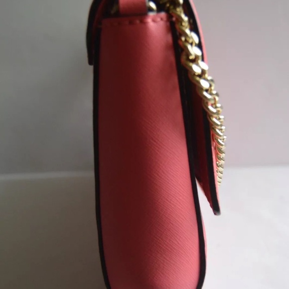 Kate Spade Crossbody Bag Laurel Way Pink Leather/Chain Link - Picture 2 of 9